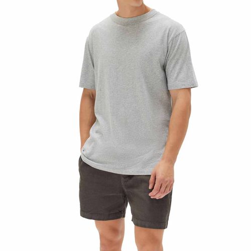 Assembly Label Mens Organic Oversized Tee Grey Marle